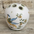 Vintage Faïence Small Flower Vase with Bird Detail Ceramic France Lallier Moustiers Vgc