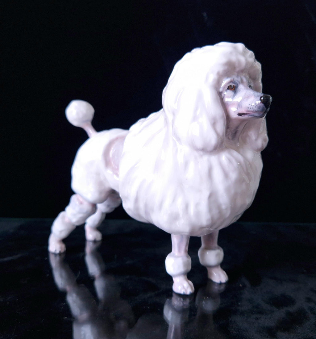 Royal Doulton Vintage White Poodle Dog Ceramic Figurine HN2631 by Peggy Davis 1952-85