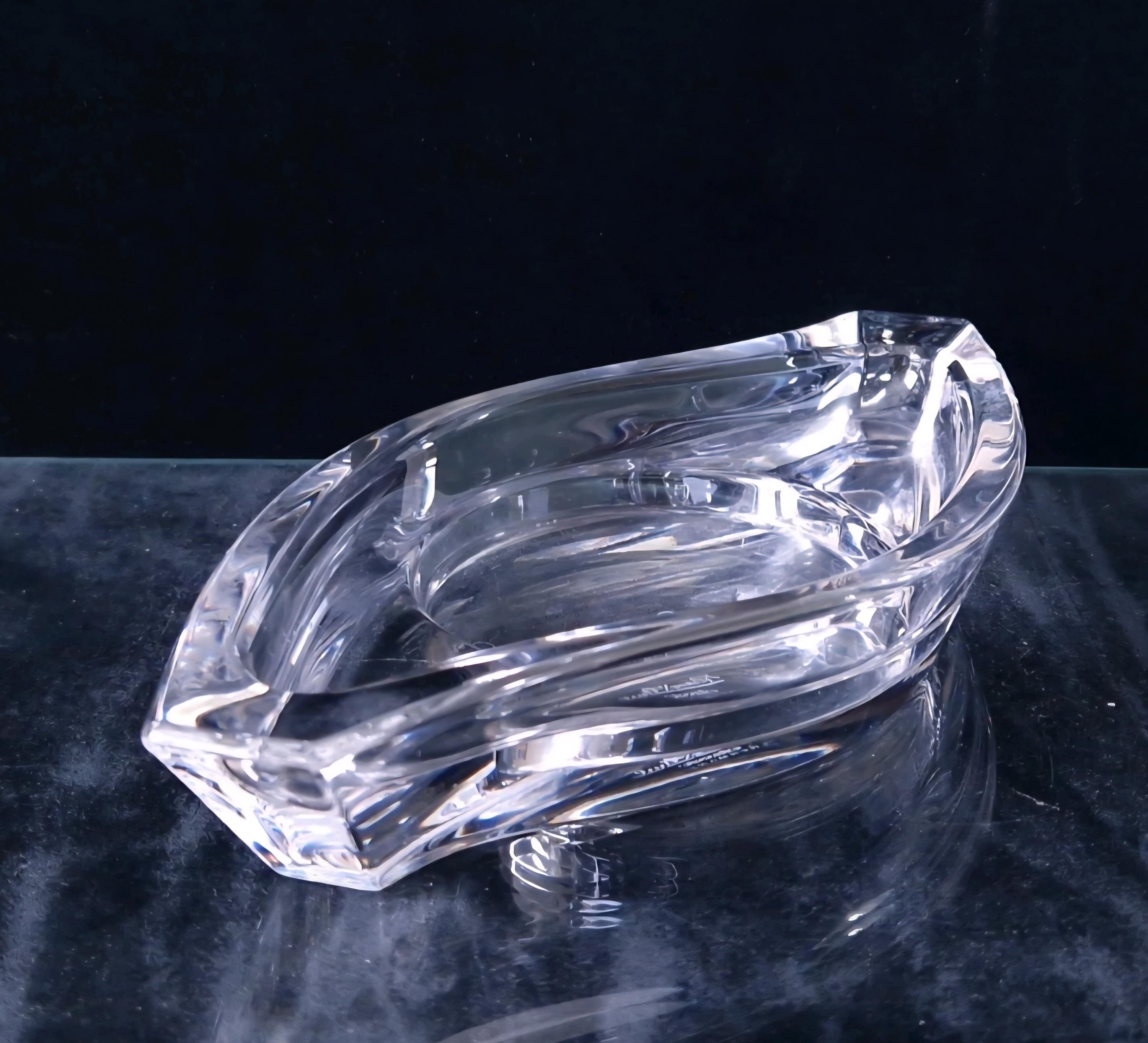 Vintage Rosenthal Lead Crystal Candle Holder: Horizon Trinket Tray