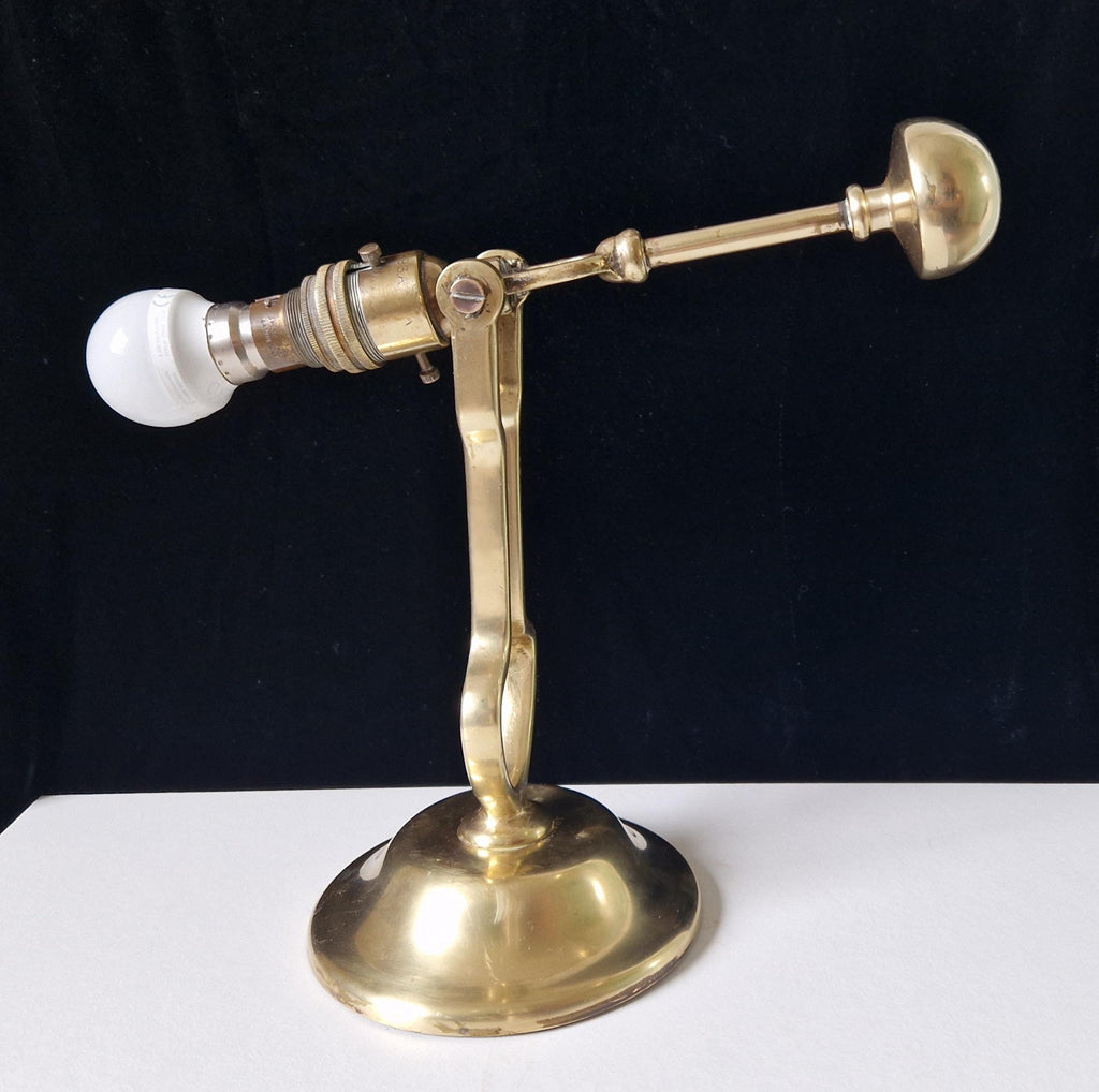 Antique Solid Brass Mariner's Electric Gimbal Wall/Table Lamp