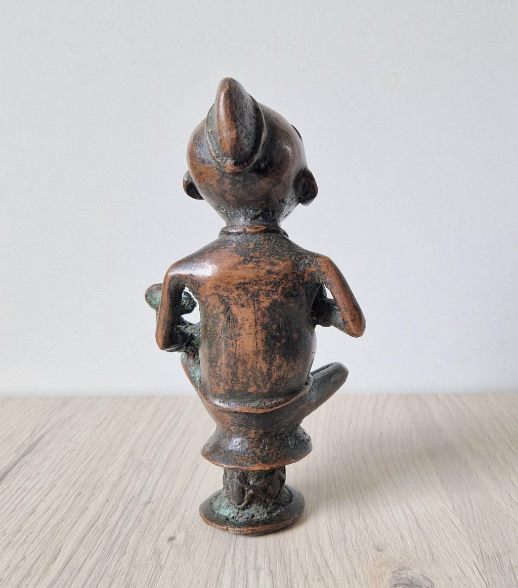 Antique African Tikar Cameroon Cast Bronze Fertility Motherhood Maternity Figure Statue