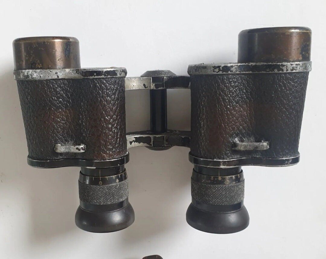 Carl Zeiss Jena Binoculars Telex 6x24 Original Case 1920's Serial # 1241666 Rare