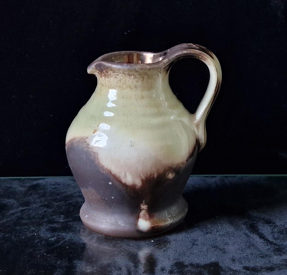 Carstens Tonnieshof West Germany Ceramic Lava Creamer Jug 1950s