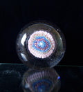 Old English Richardsons Magnum Concentric Millifiore Canes Footed Glass Paperweight