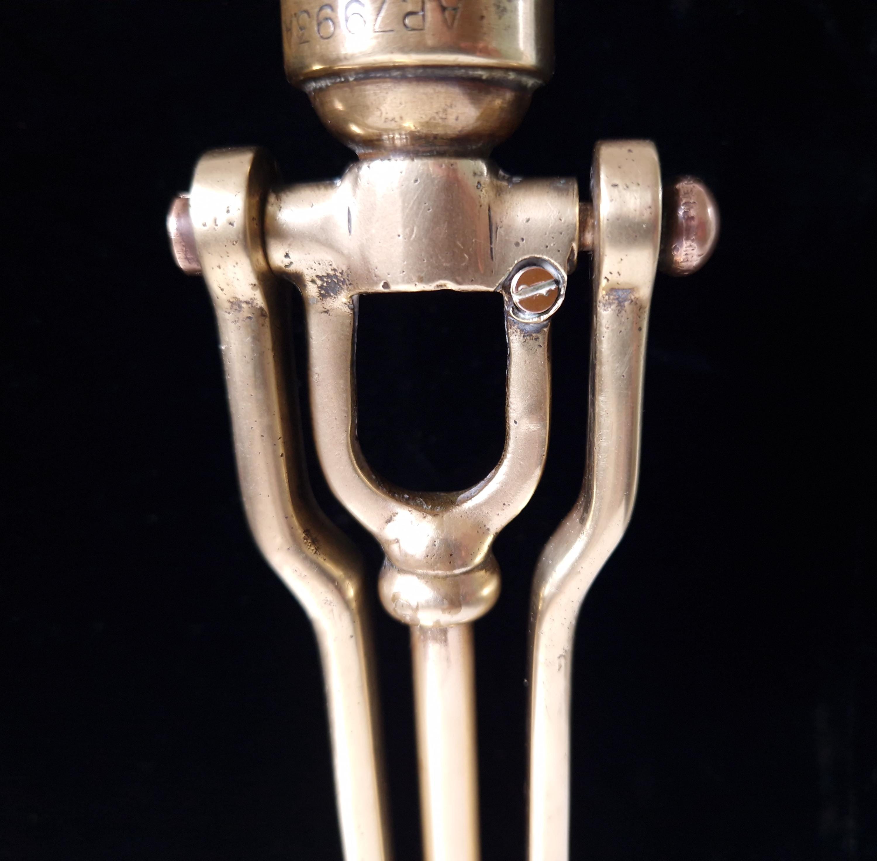 Antique Solid Brass Mariner's Electric Gimbal Wall/Table Lamp