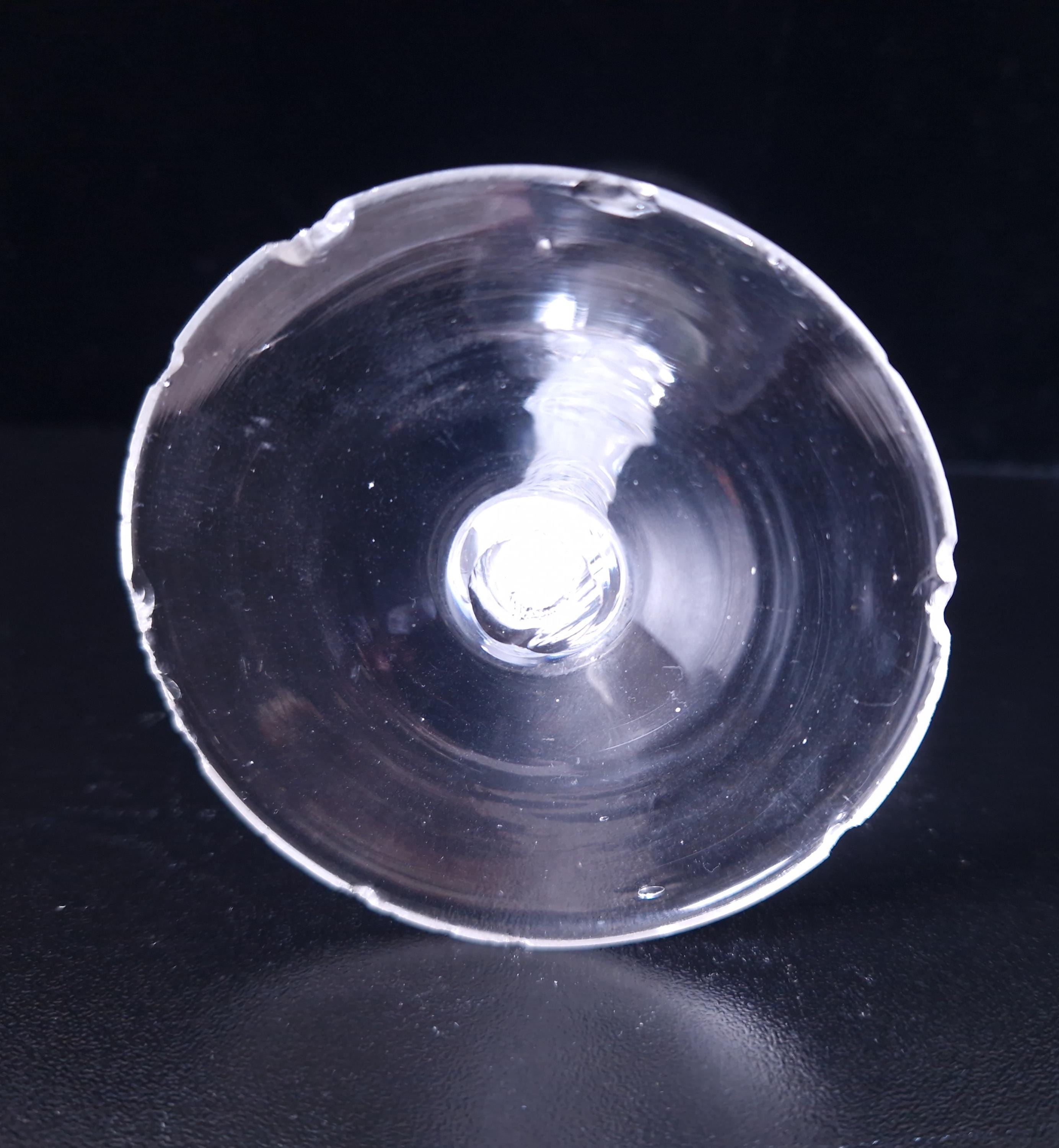 18th Century Wine Glass, Opaque Airtwist Stem (Chipped Foot)