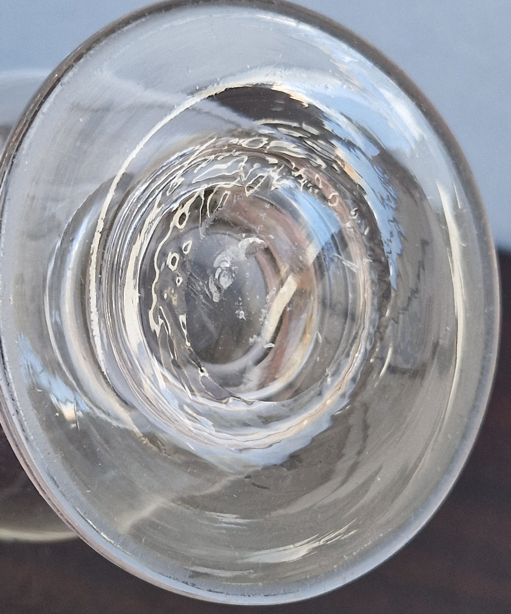 Antique Glass Rummer, Amethyst Tint, U-Shaped Bowl, Baluster Stem, Heavy Foot, 19th Century Collectible Barware