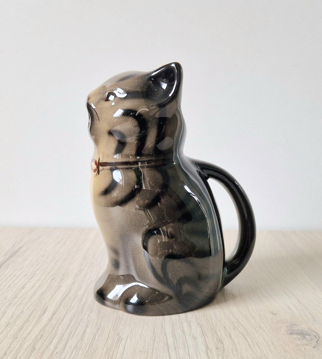 Vintage 1970's Tony Wood Studio Ceramic Bengal Cat Creamer Jug