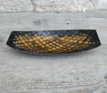 Midcentury Metal Enamel Trinket Dish Oblong Curved Coffee Table Small Dish 18cm Long