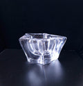 Heavy Freeform Geometric Bevelled Edge Continental Mid-Century Crystal Glass Table Desk Ashtray