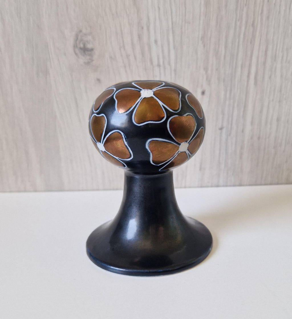 Arabia Finland 'Gabriel' Floral Motif Candle Holder by Olli Vasa - A Rare Edition 1993