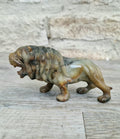 Vintage Fine Carved Jade Roaring Lion Sculpture Early 20th Century Ornament