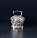 Antique Art Nouveau Silvered Bronze Large Ornate Decorated Table Bell