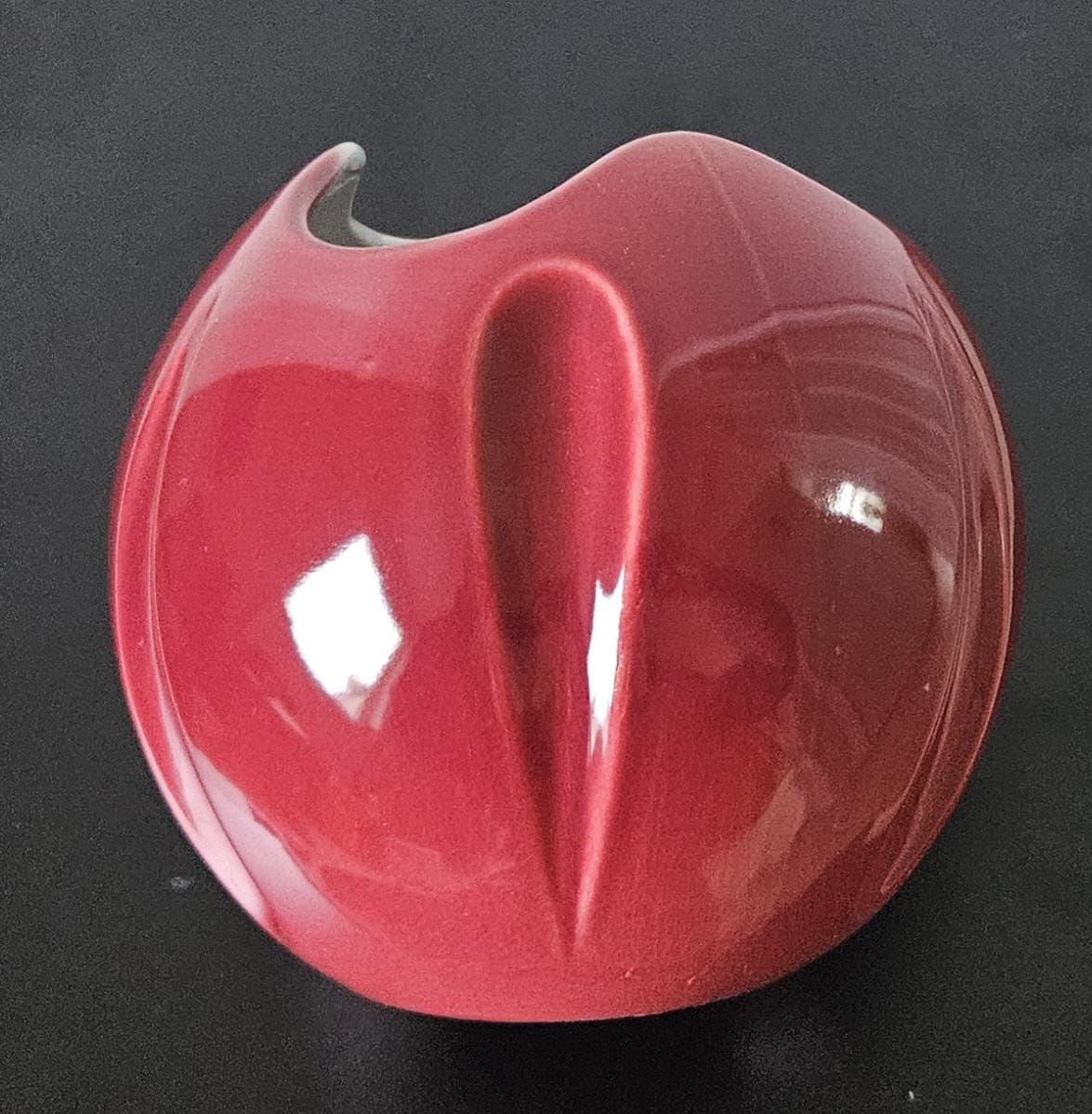 Vintage Art Deco Style Globe Vase Cerise Tulip Vase Made in England