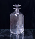 Antique Rectangular Spirit Decanter With Petal-Cut Shoulders & Octangon Stopper