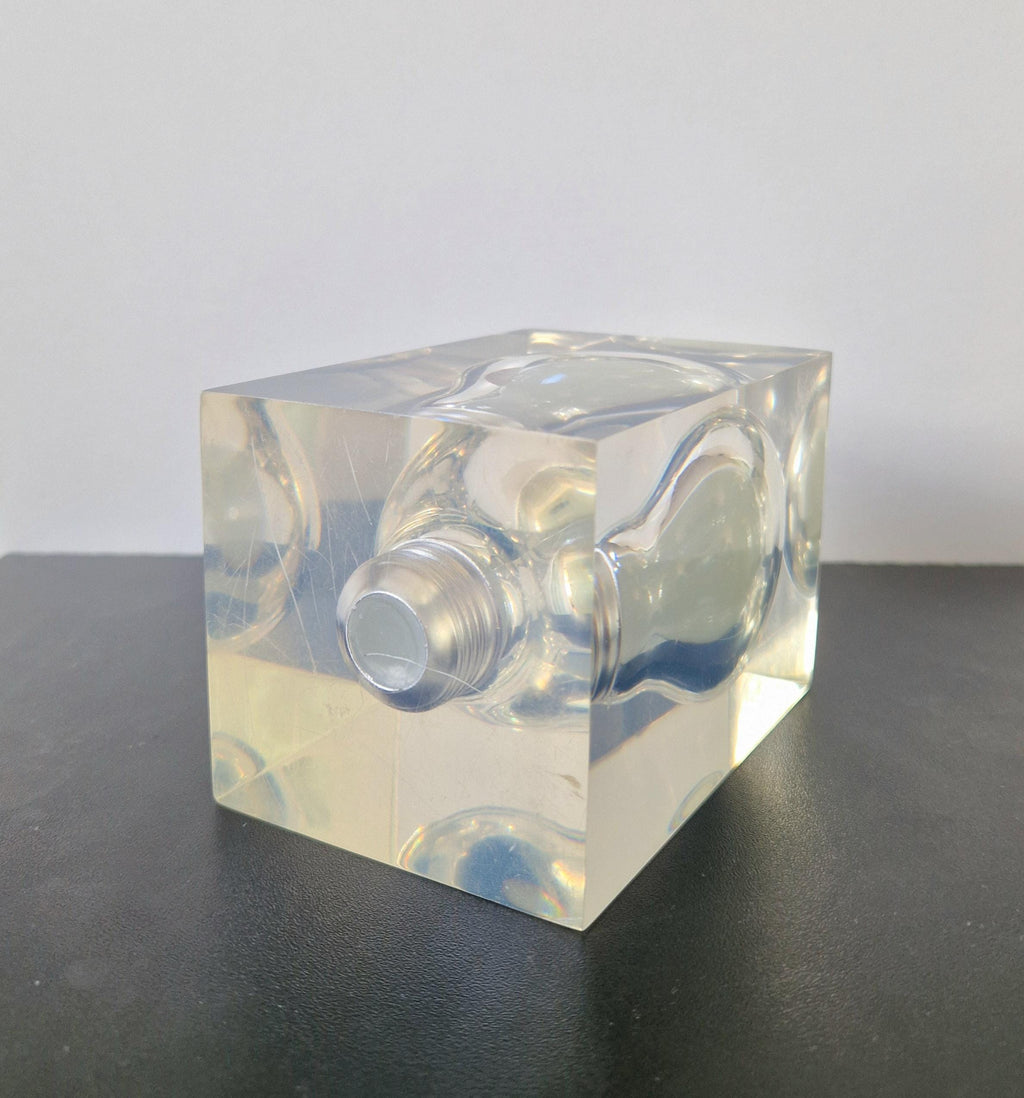 Midcentury Pierre Giraudon 1960s Pop Art Green Glow in The Dark Lucite Light Bulb Ornament