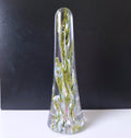 19th Century Devil's Fire Tower Green Art Glass Obelisk Paperweight 18.4cm