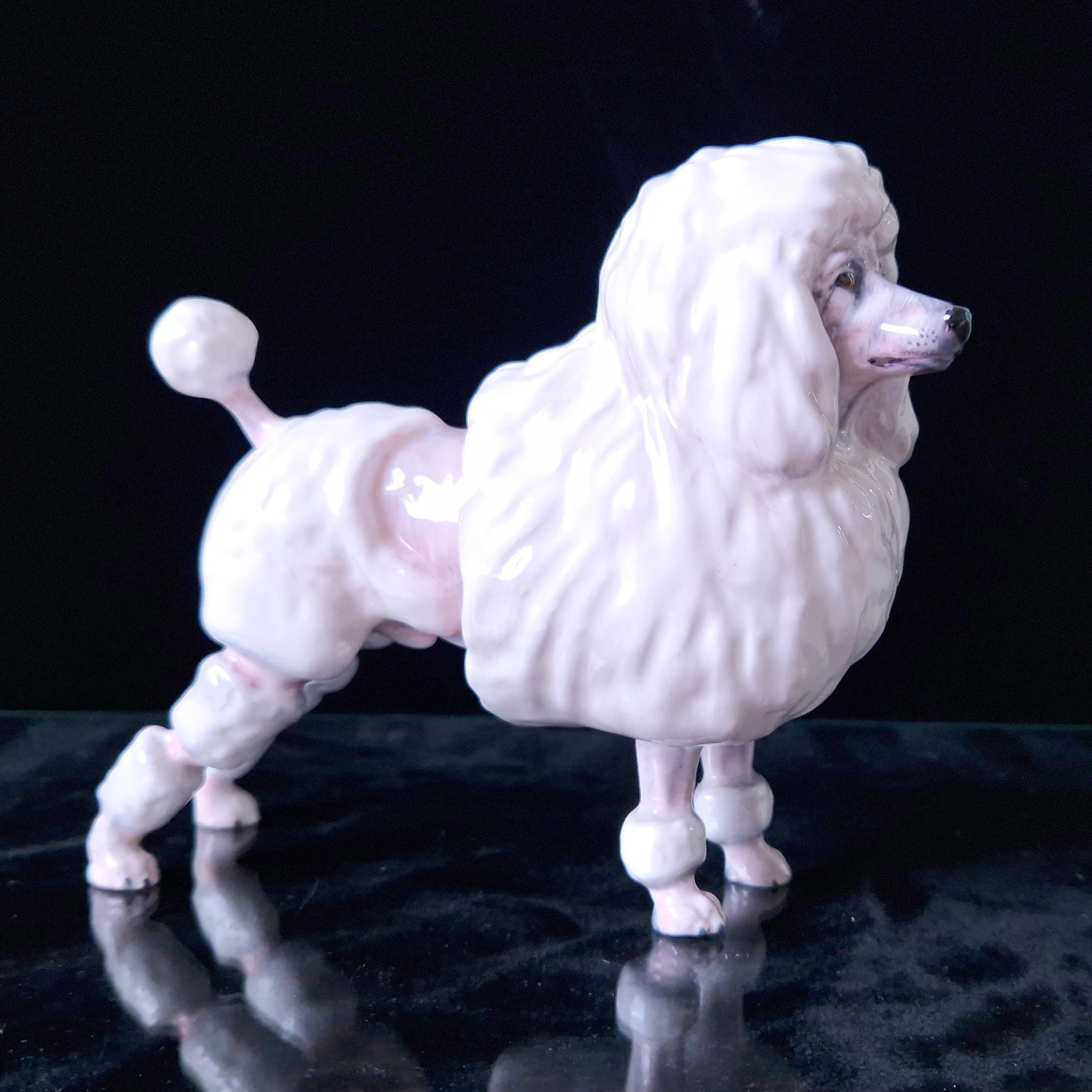Royal Doulton Vintage White Poodle Dog Ceramic Figurine HN2631 by Peggy Davis 1952-85
