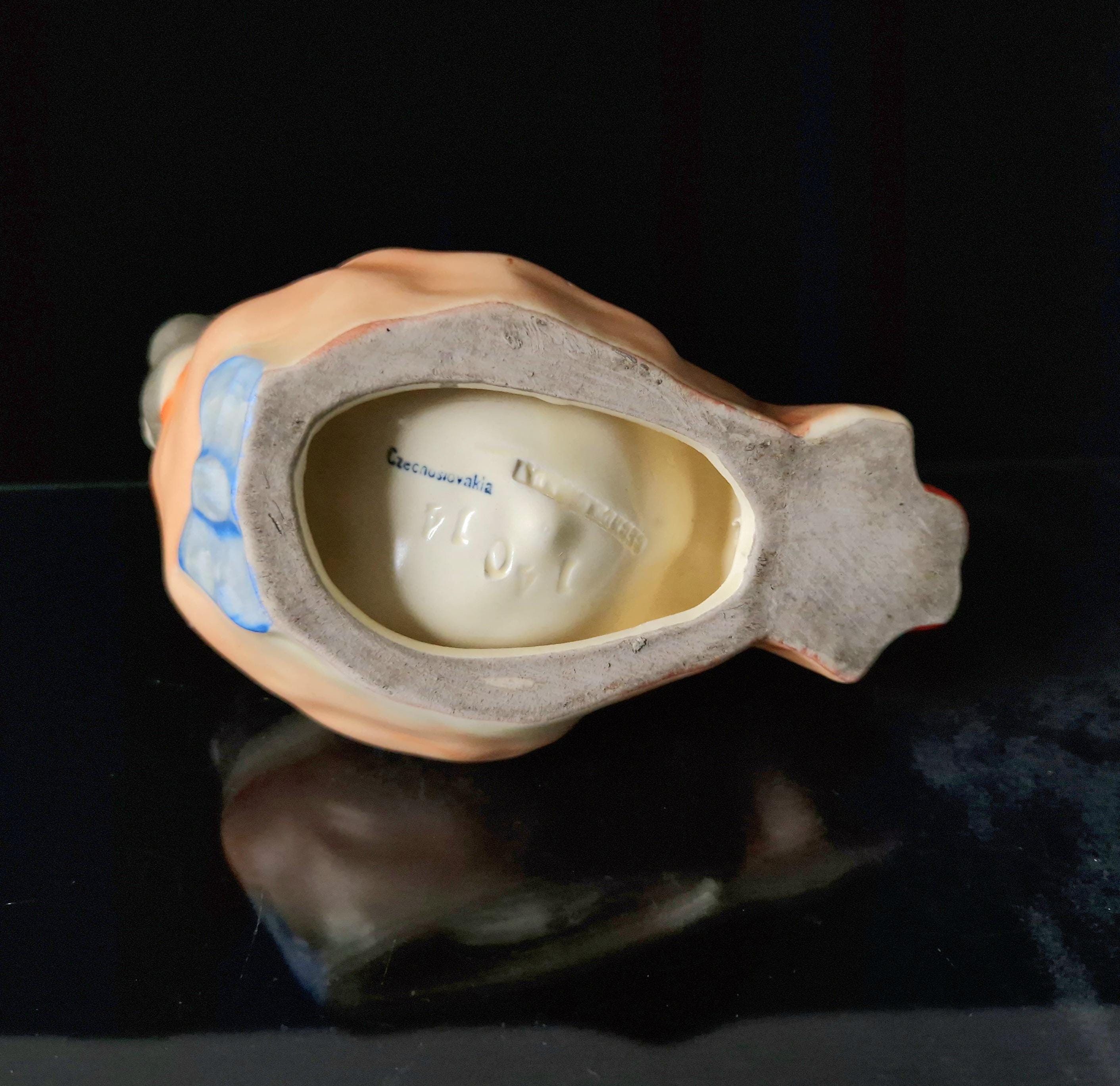 Vintage Czechoslovakian Hand Painted Ceramic Lying Geisha Figural Dish