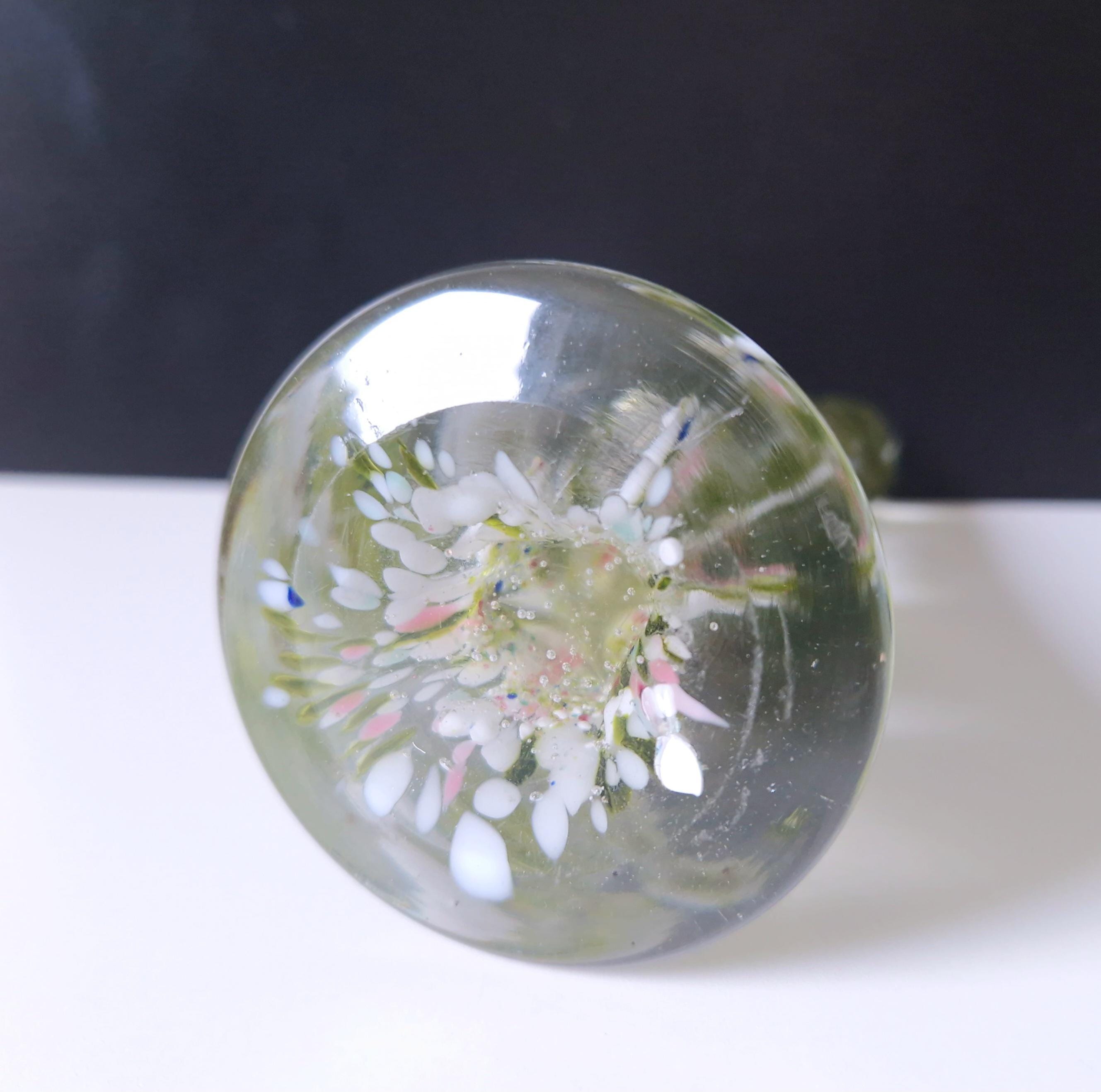 19th Century Devil's Fire Tower Green Art Glass Obelisk Paperweight 18.4cm