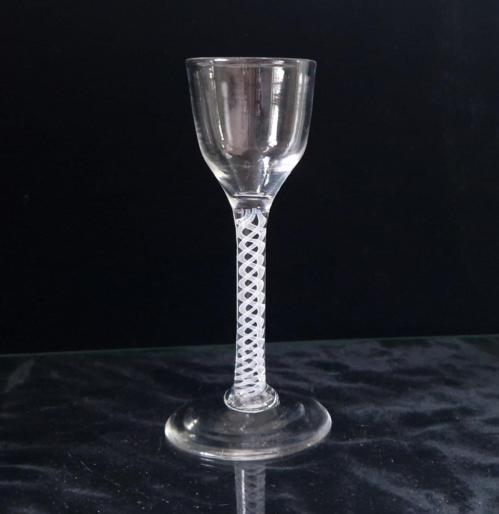 Georgian Opaque Twist Stem Wine Glass, c.1700s