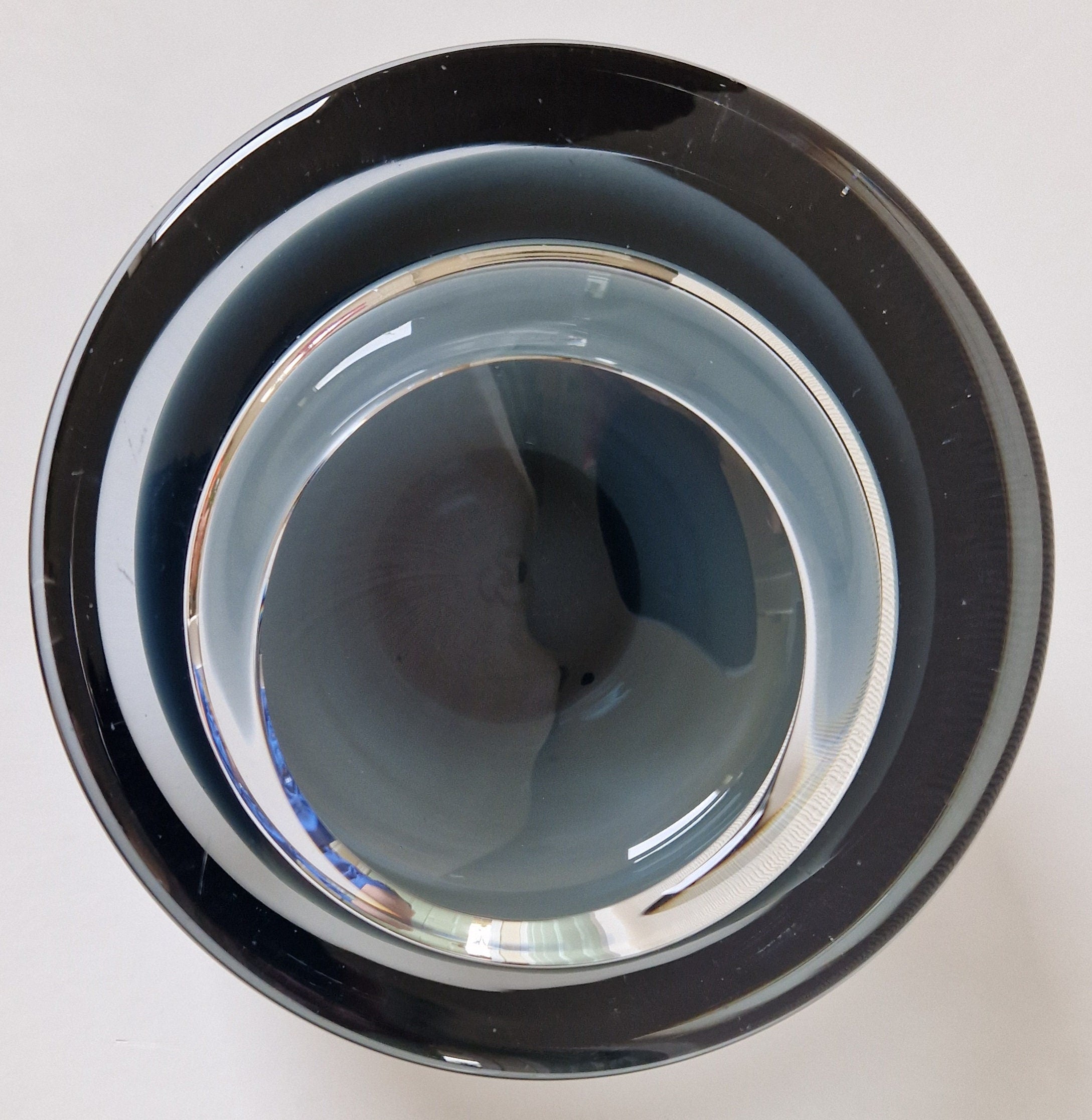 Per Lutken For Holmegaard Ashtray Bowl MCM Smoke Blue Danish Art Glass 1960's
