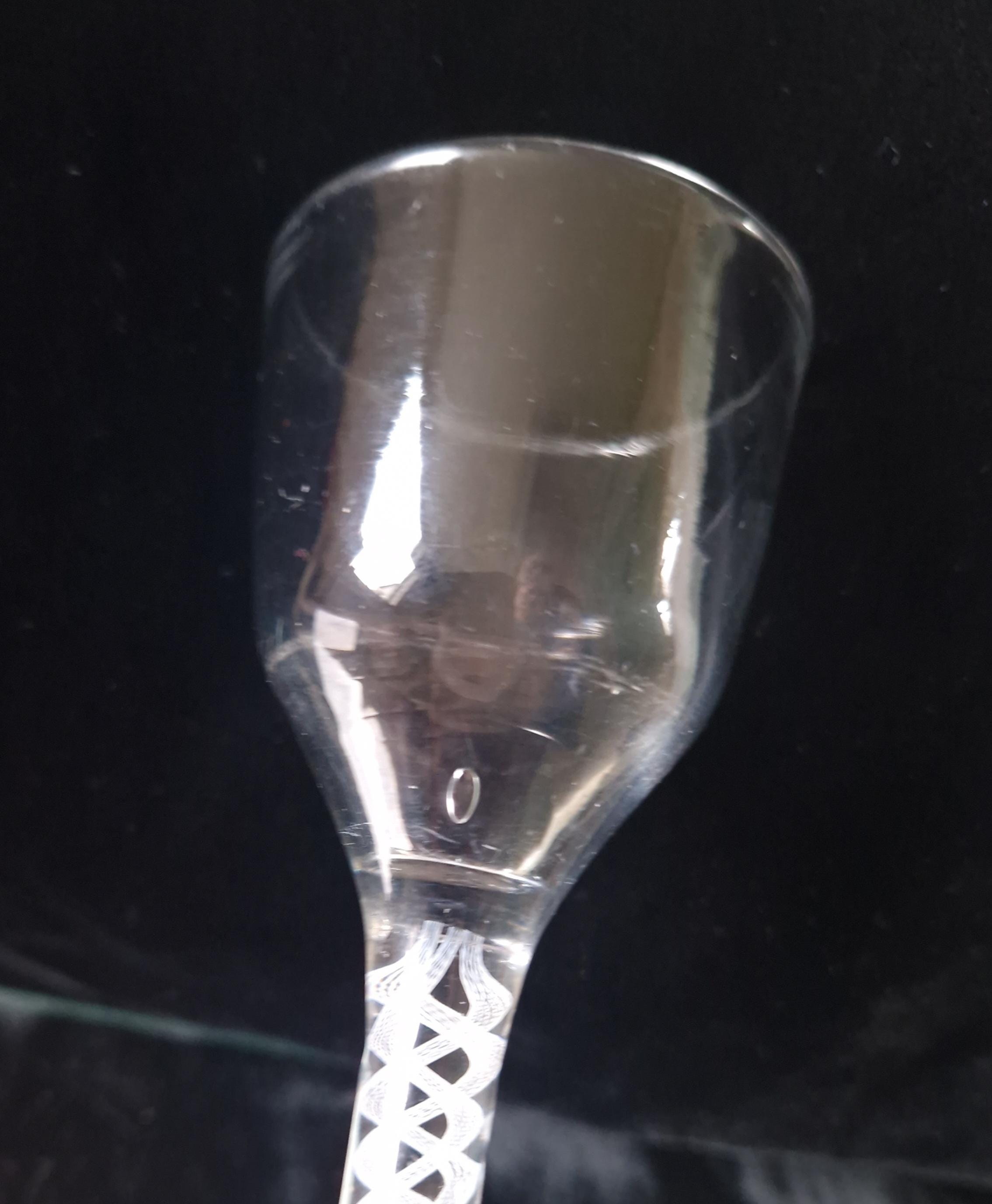 Georgian Opaque Twist Stem Wine Glass, c.1700s