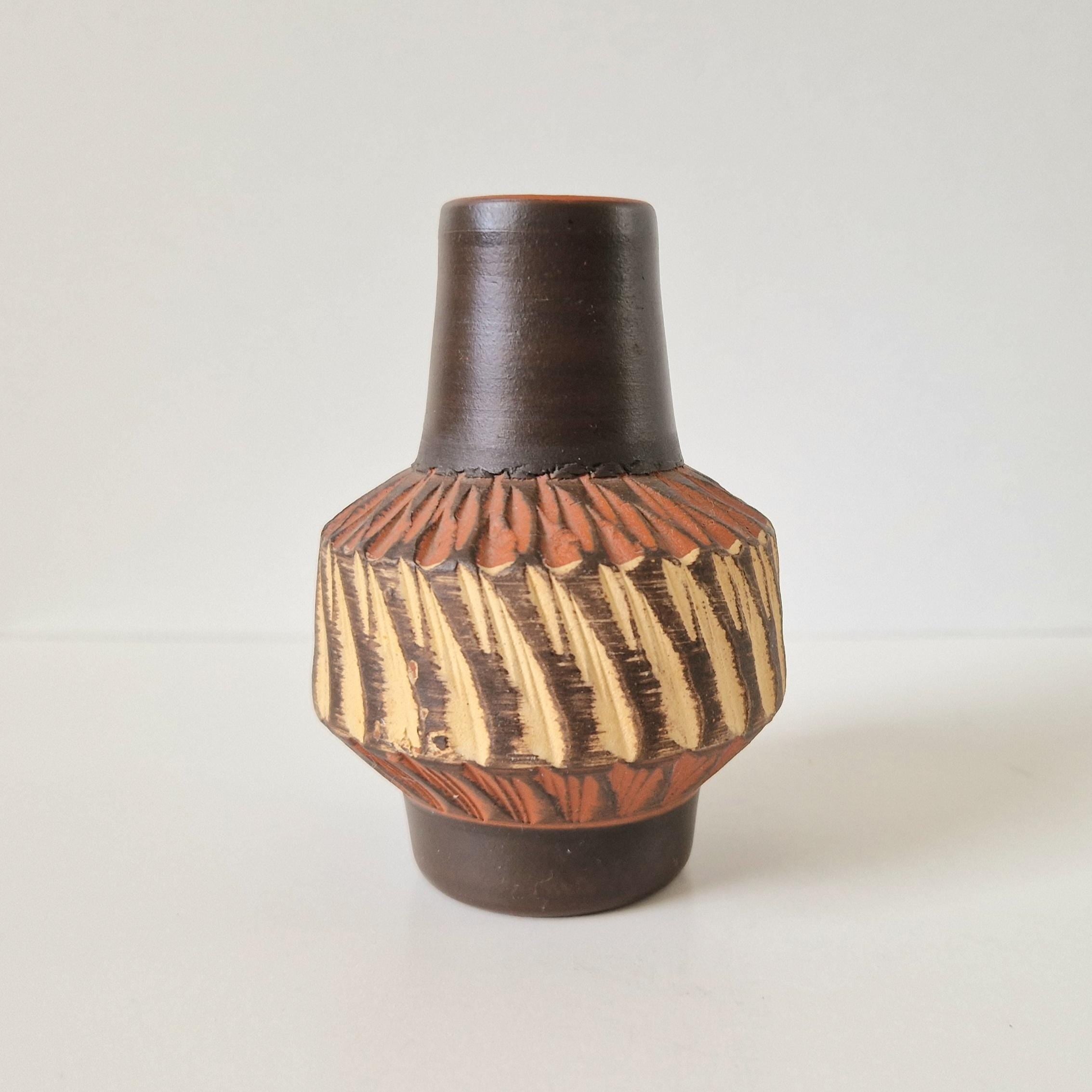 Small 1950's Mid Century Brutalist Vase Unsigned West German 10cm
