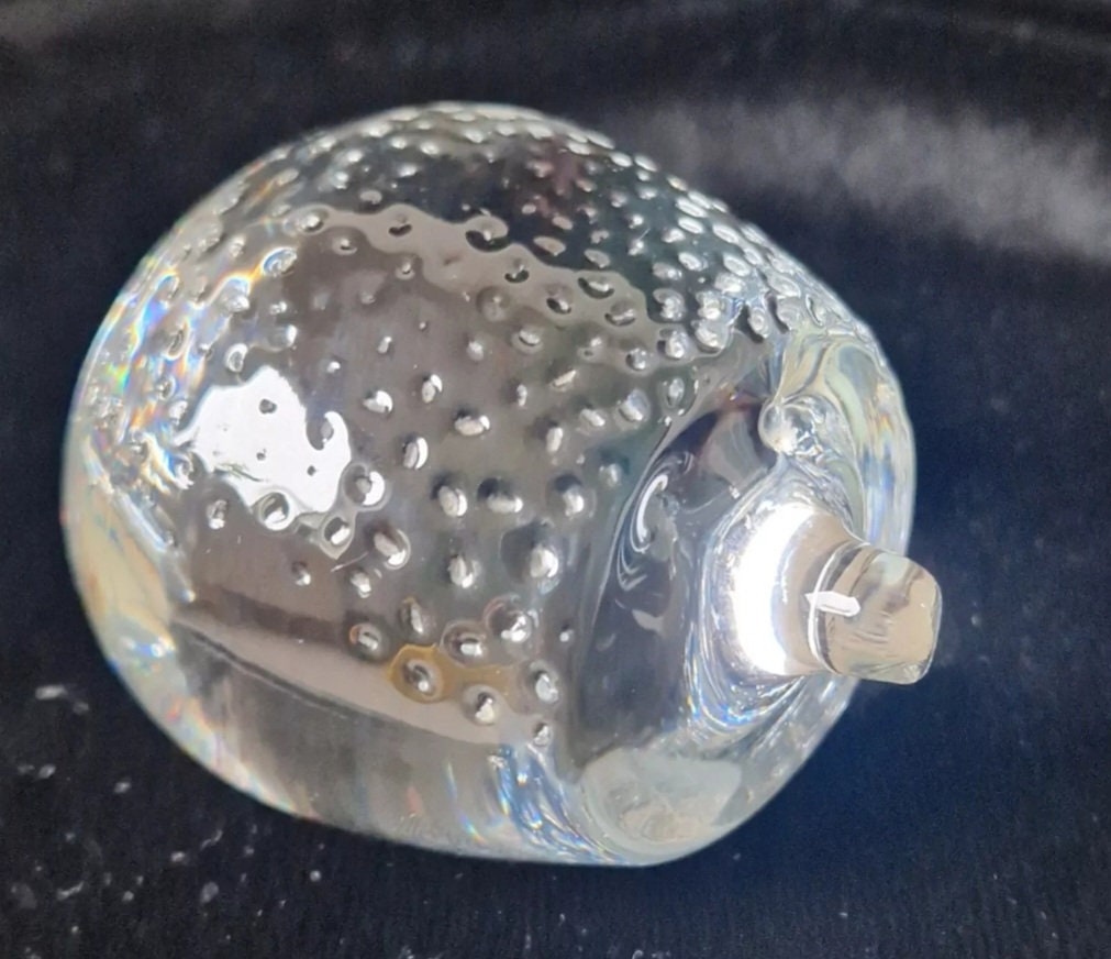 Holmegaard Art Glass Hedgehog Figurine Ornament Rare Mid Century Vintage Denmark