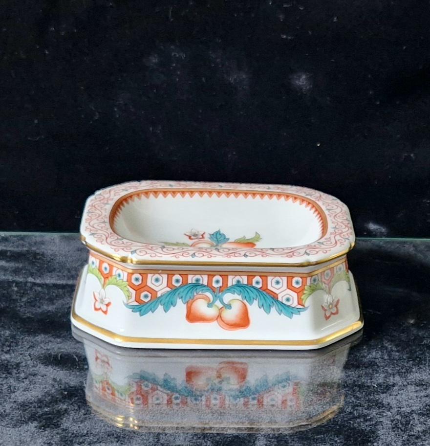 Vintage Vista Alegre Salt Open Table Trencher Fruit & Gilt Pattern