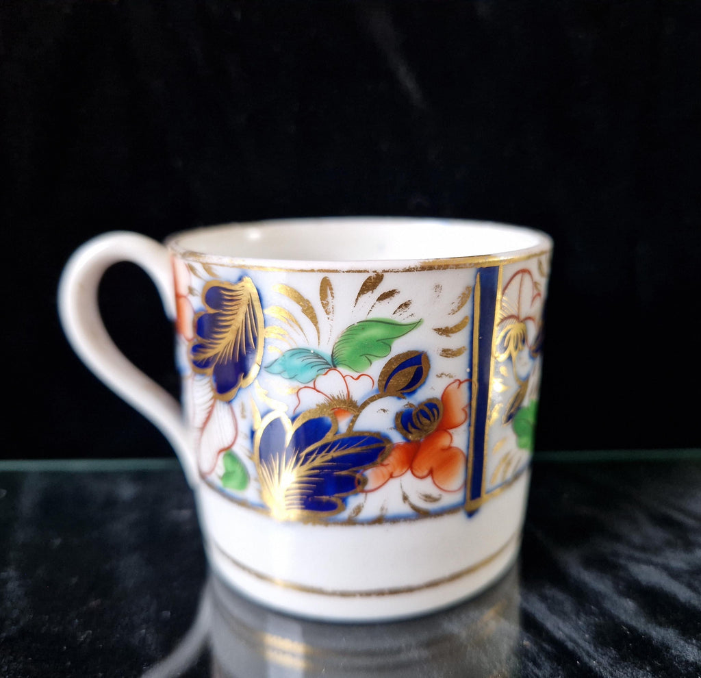 Two Antique 19th Century Small Imari Pattern English China Cups