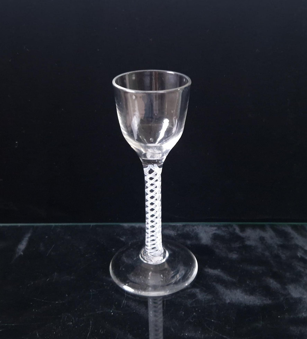 Georgian Opaque Twist Stem Wine Glass, c.1700s
