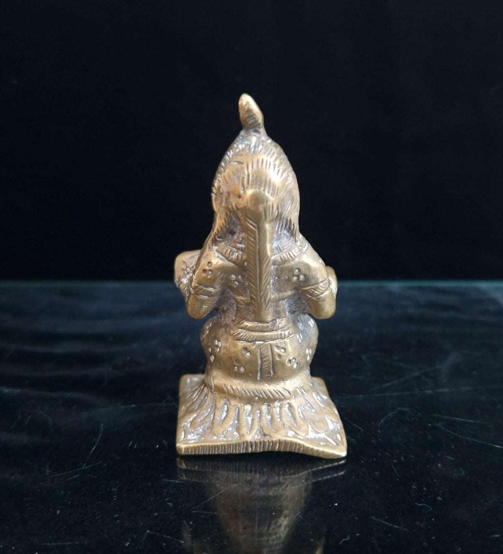 Antique 19th C. Small Bronze Annapurna Hindu Goddess Statue