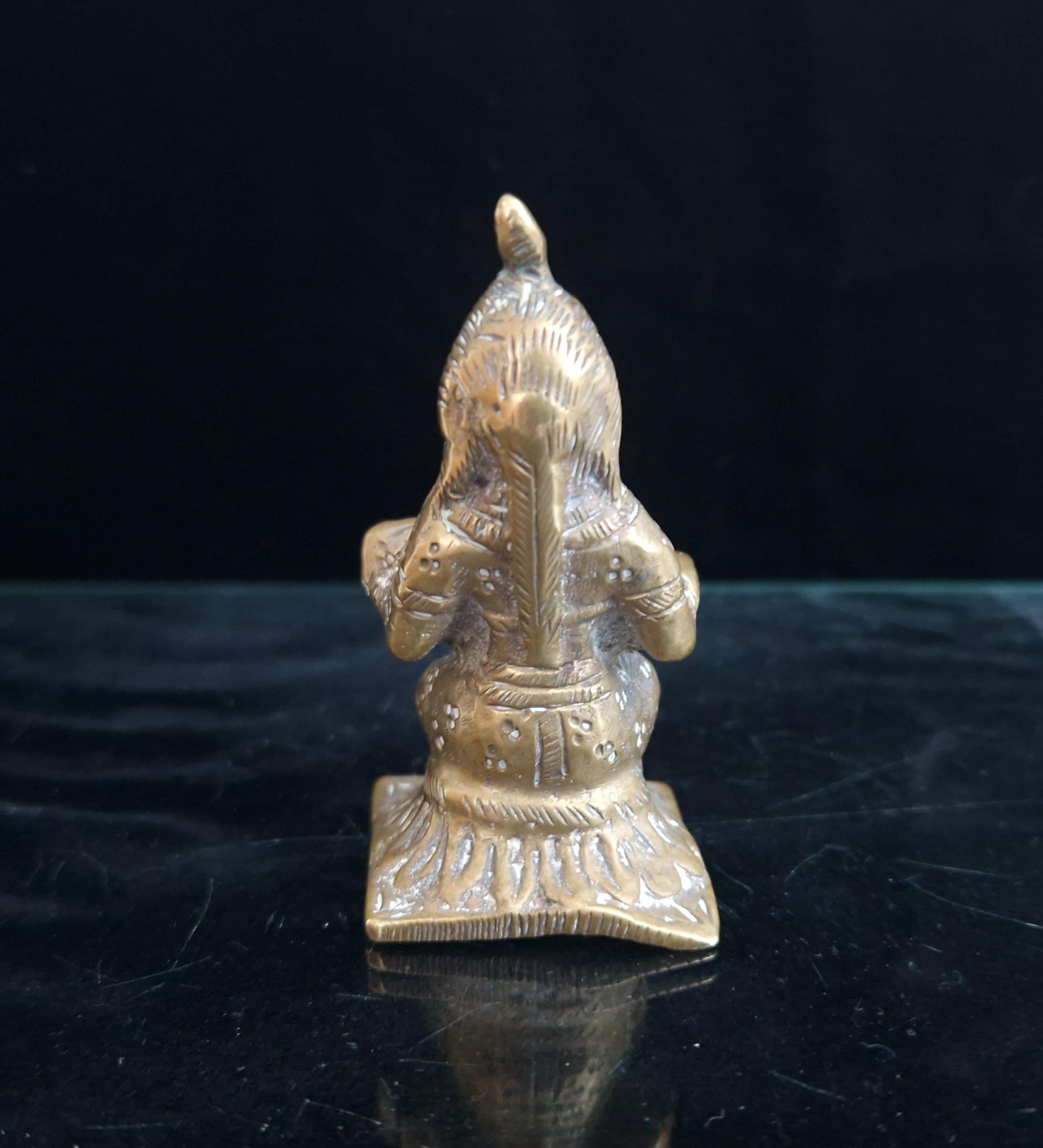 Antique 19th C. Small Bronze Annapurna Hindu Goddess Statue