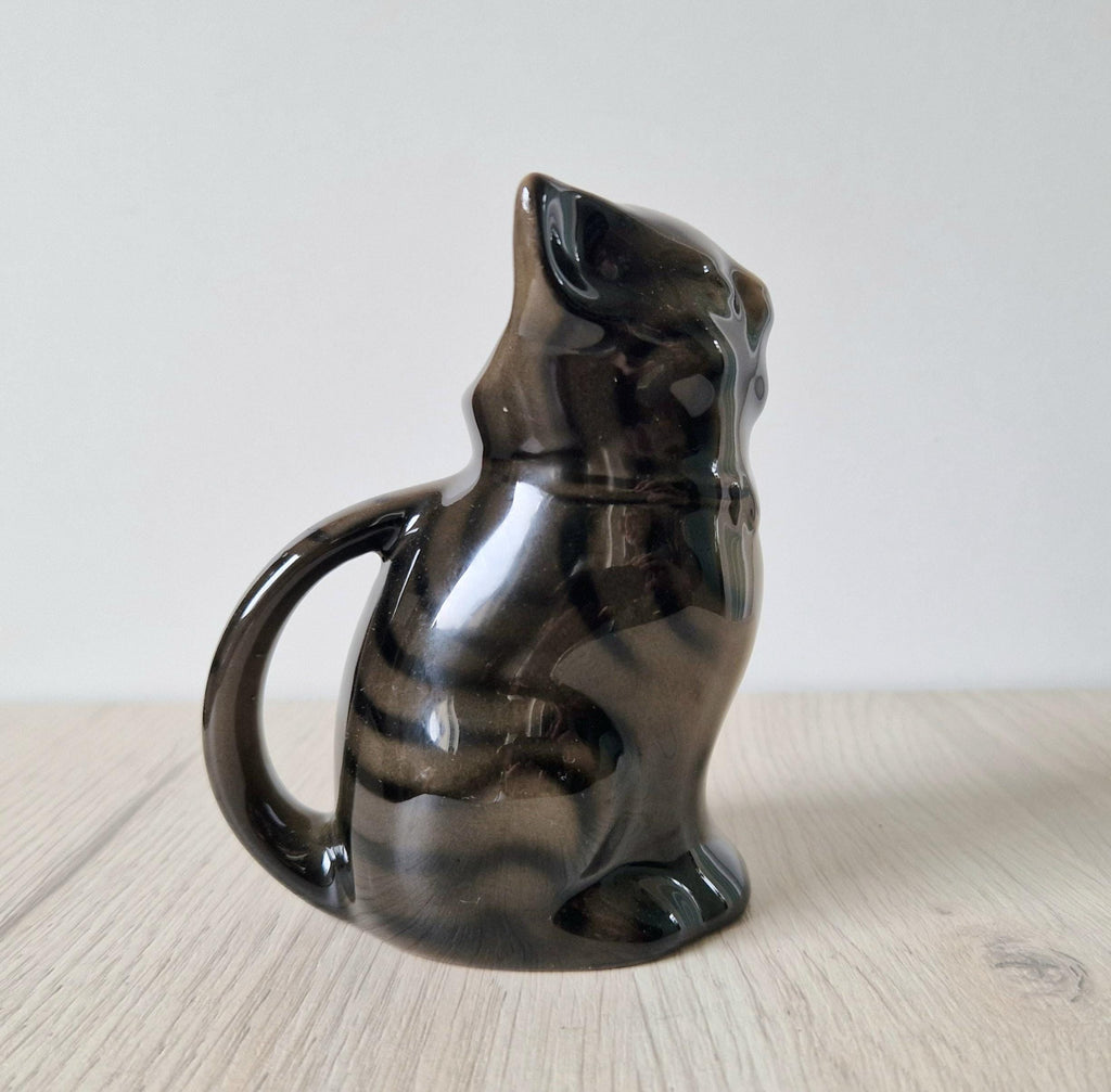 Vintage 1970's Tony Wood Studio Ceramic Bengal Cat Creamer Jug