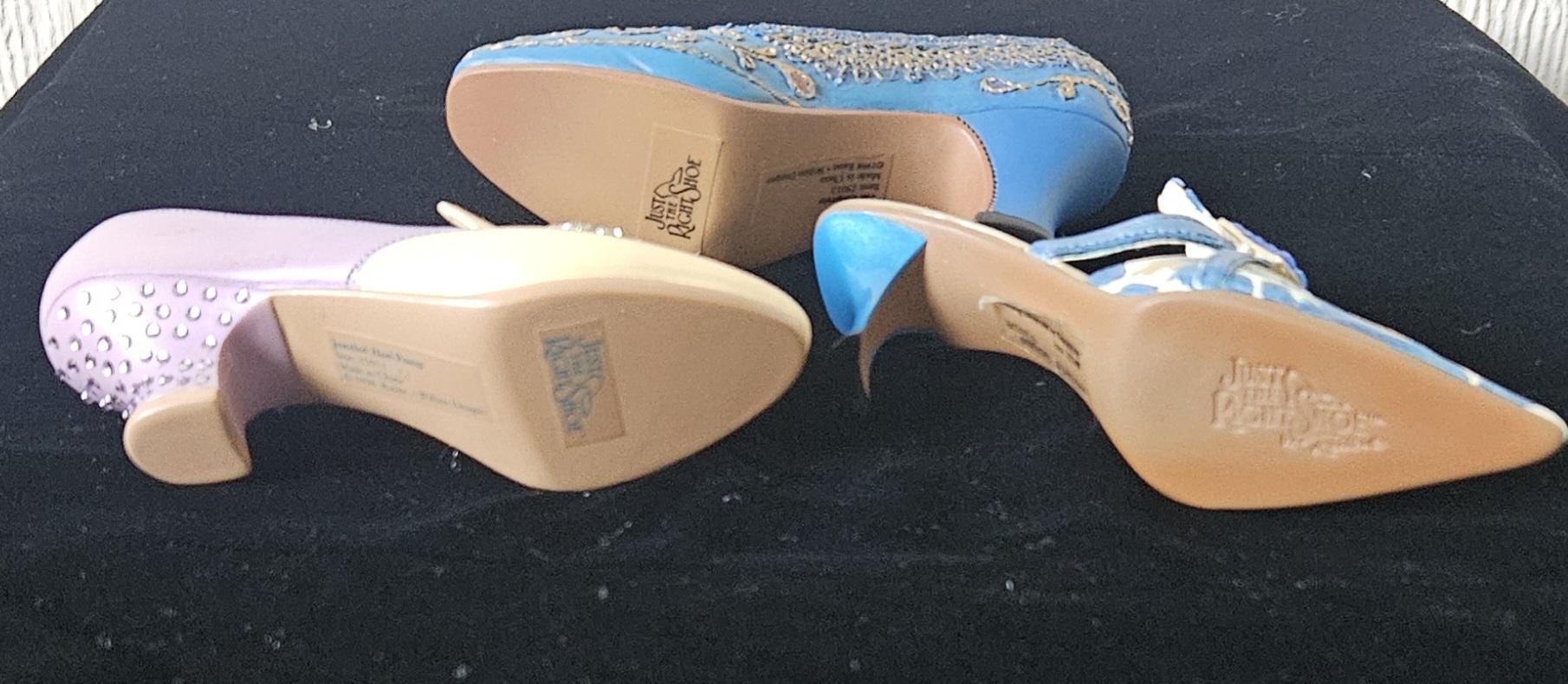 Vintage Miniature Shoe Ornaments: Collectible Display Shoes, Set of 3