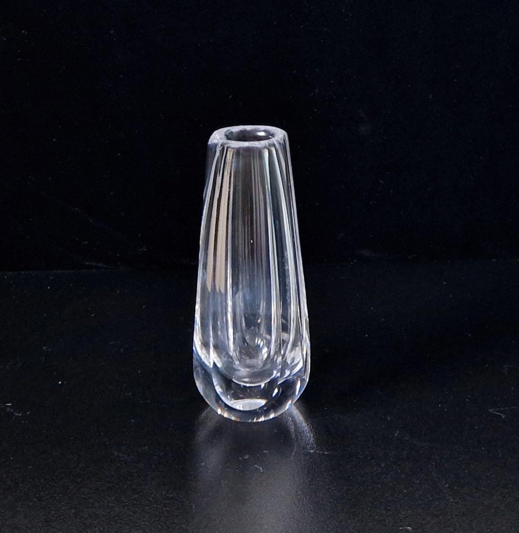 Vintage Orrefors Crystal Teardrop Glass Posy Vase 11cm #2675
