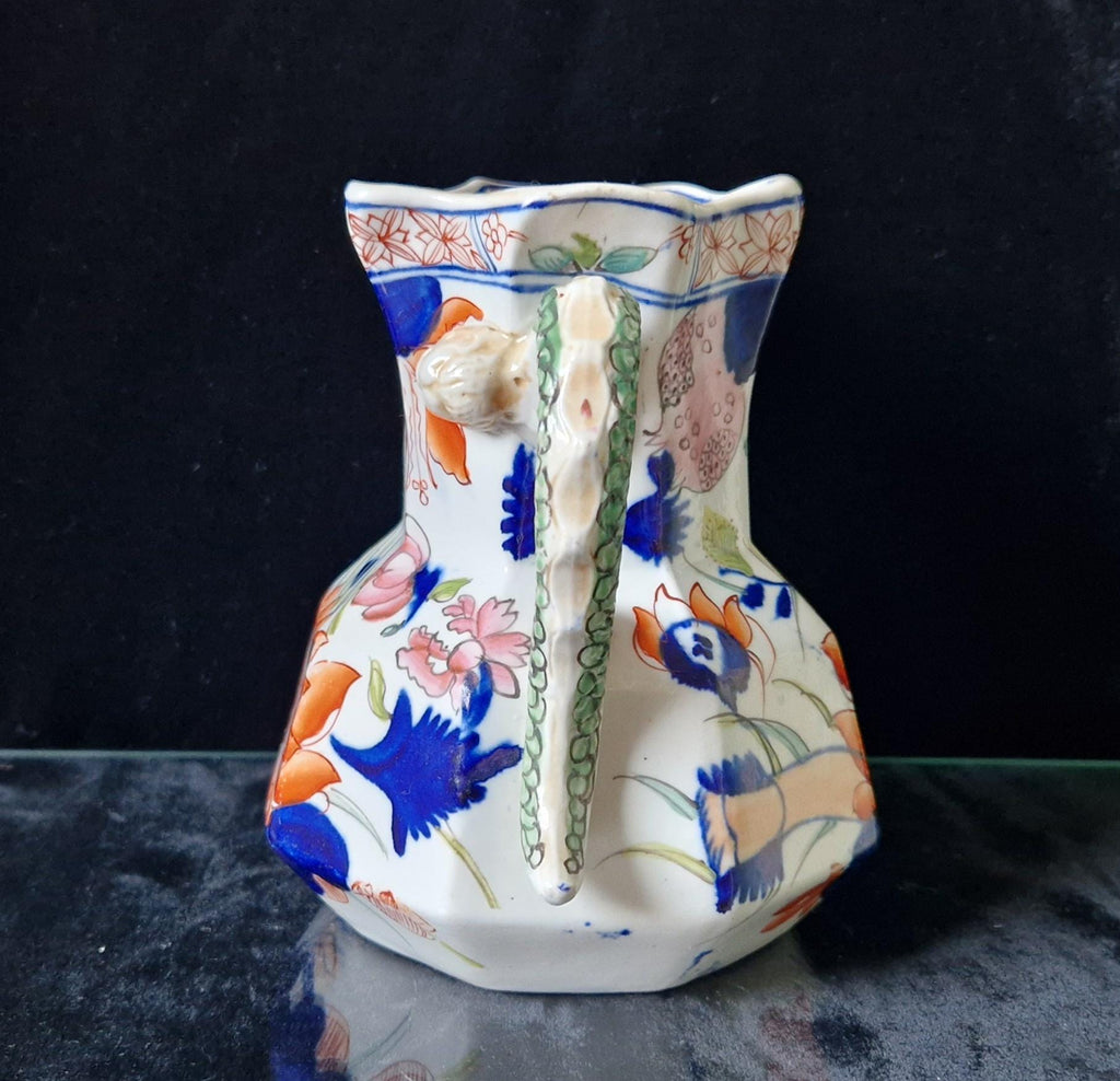 Early Mason's Ironstone China Imari Hydra Octagonal Jug Pitcher 5inch C1820 Incised 2-Line Mark