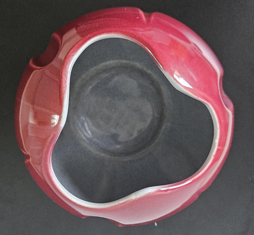 Vintage Art Deco Style Globe Vase Cerise Tulip Vase Made in England