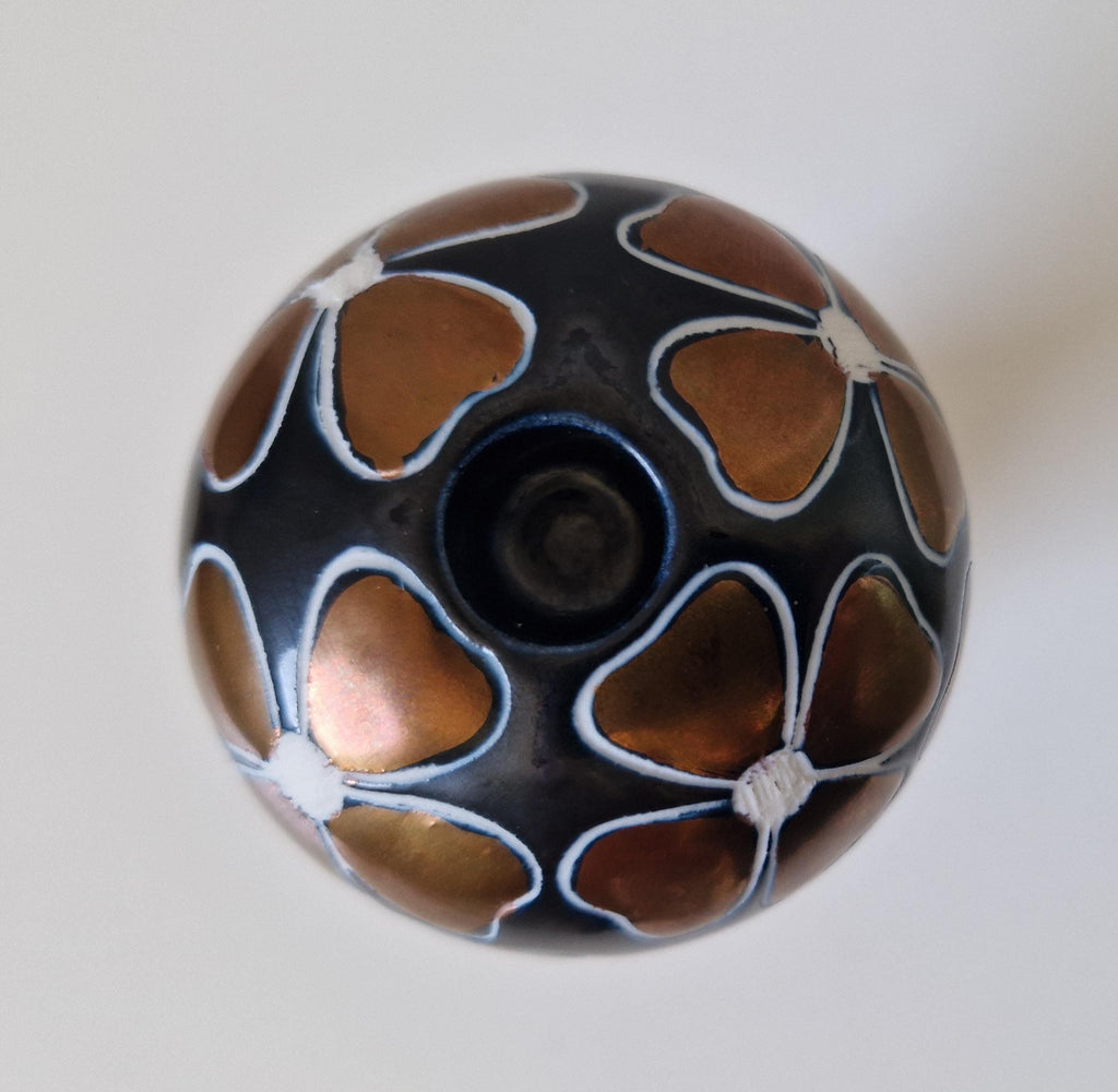 Arabia Finland 'Gabriel' Floral Motif Candle Holder by Olli Vasa - A Rare Edition 1993