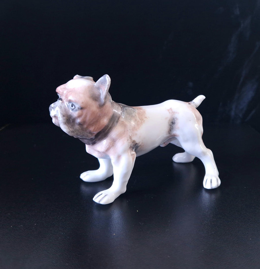 Early 20th Century Hand Painted Ceramic English Bulldog Figure 12cm