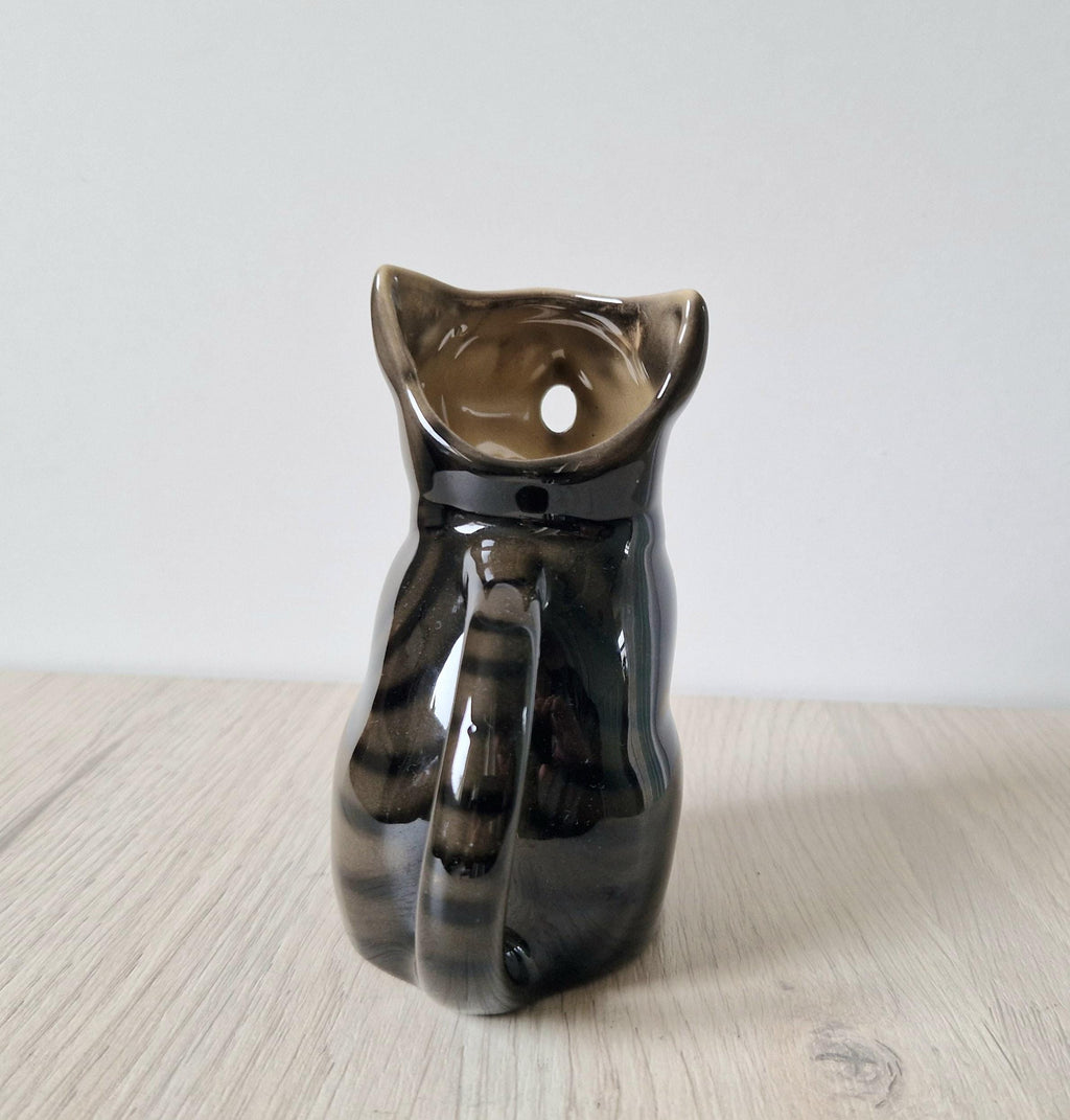 Vintage 1970's Tony Wood Studio Ceramic Bengal Cat Creamer Jug