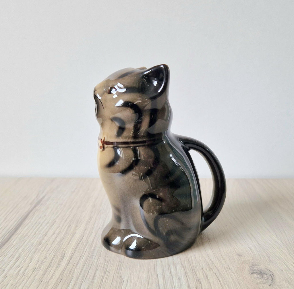 Vintage 1970's Tony Wood Studio Ceramic Bengal Cat Creamer Jug