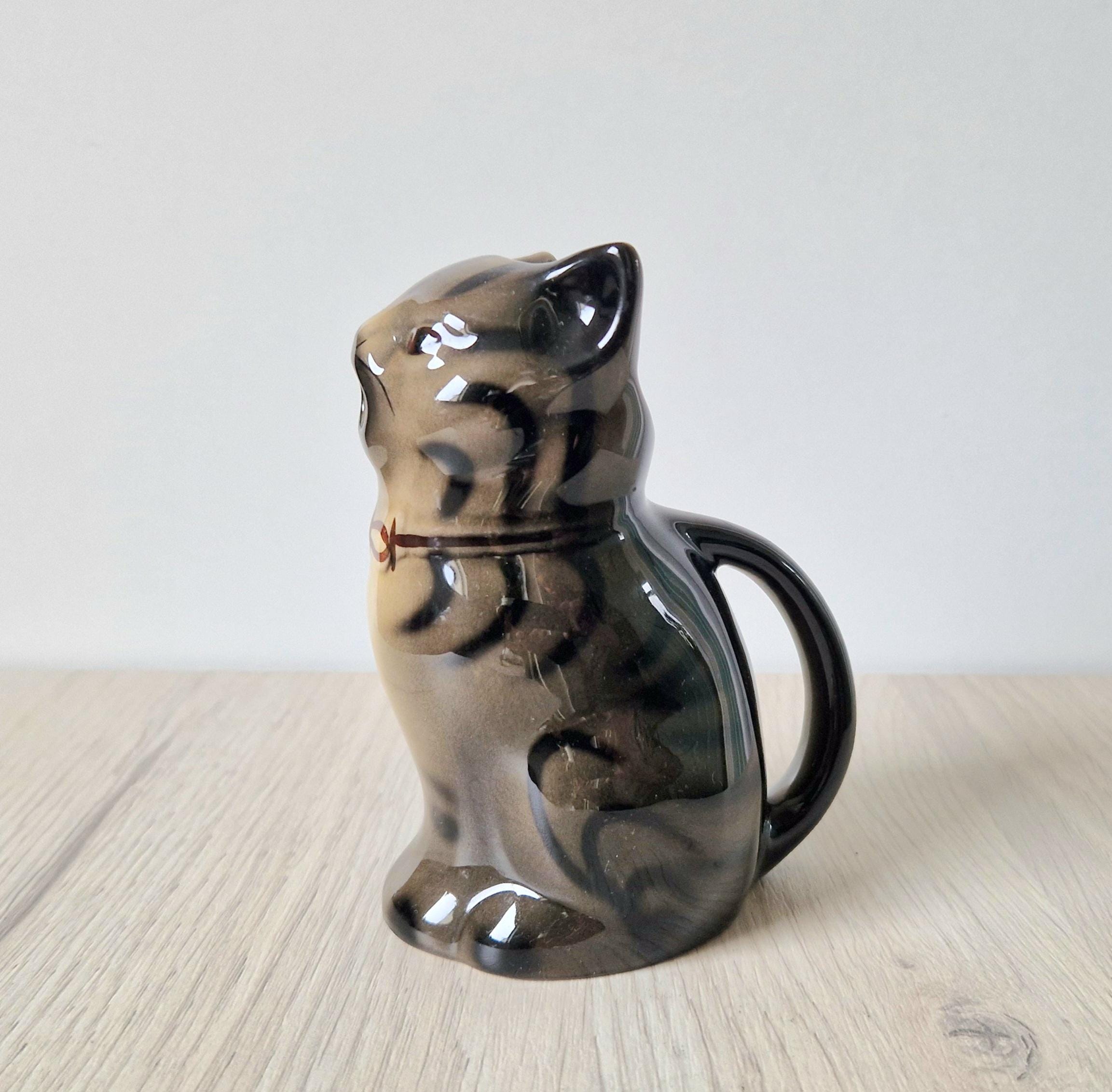 Vintage 1970's Tony Wood Studio Ceramic Bengal Cat Creamer Jug