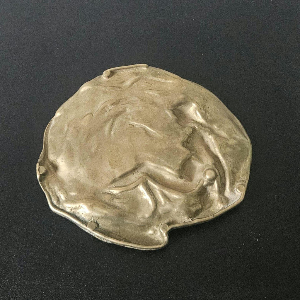 Brass Art Nouveau Trinket Dish Card & Pin Tray, Heavy Quality Vide Poche Art Nouveau decor