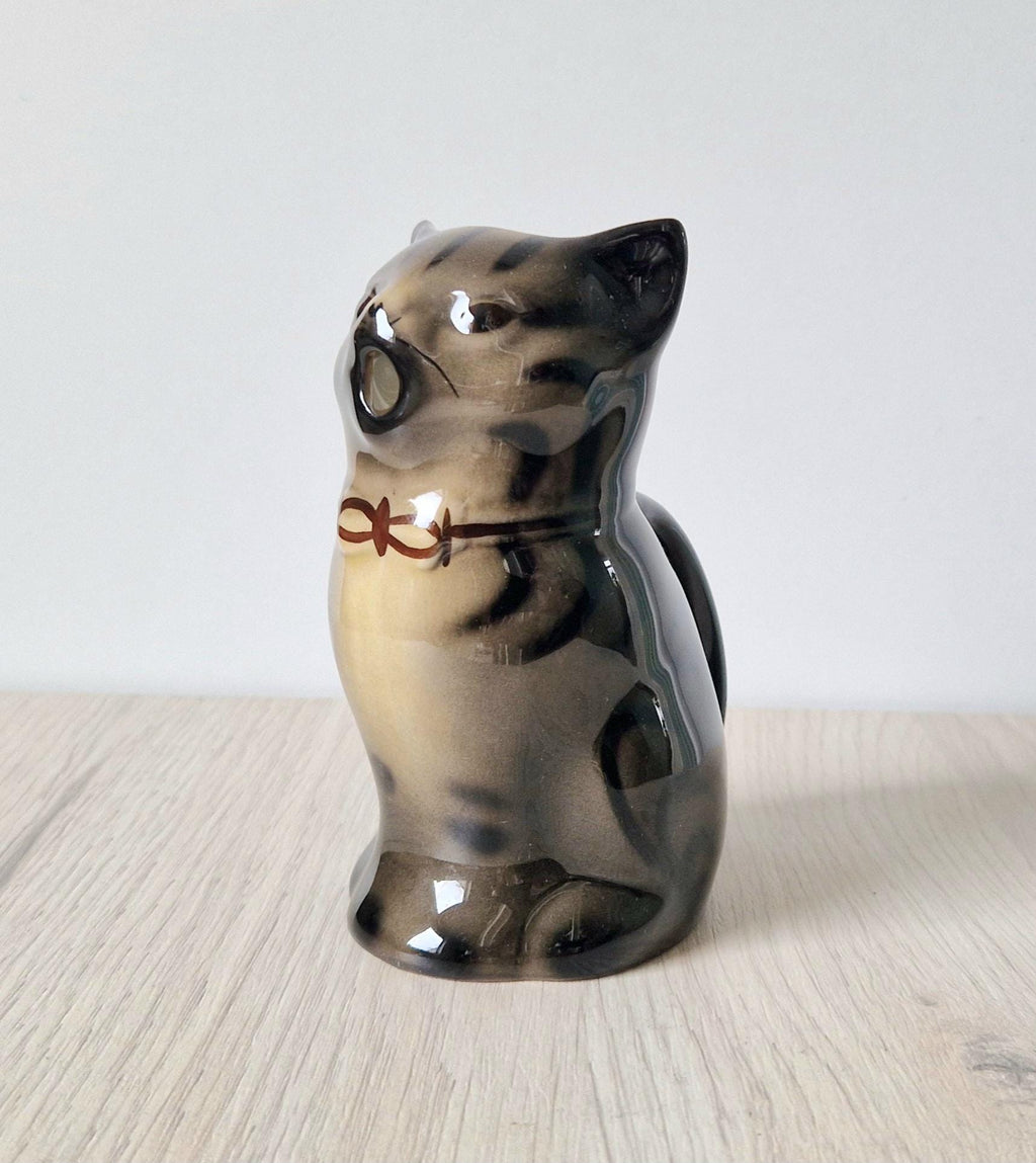 Vintage 1970's Tony Wood Studio Ceramic Bengal Cat Creamer Jug