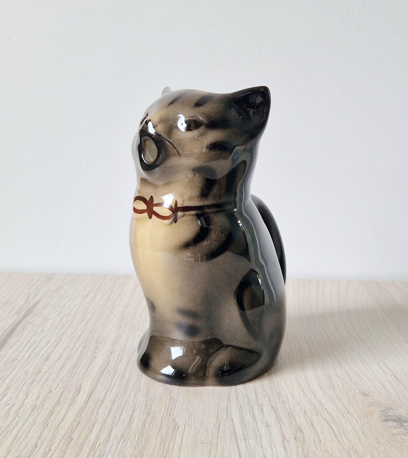 Vintage 1970's Tony Wood Studio Ceramic Bengal Cat Creamer Jug