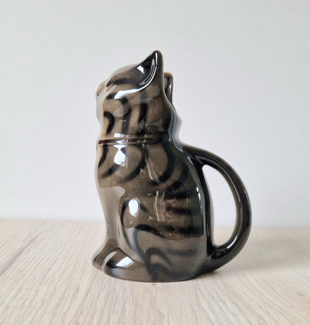 Vintage 1970's Tony Wood Studio Ceramic Bengal Cat Creamer Jug