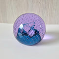 Caithness Purple & Blue Cauldron Large Art Glass Ball Paperweight 8cm Signed