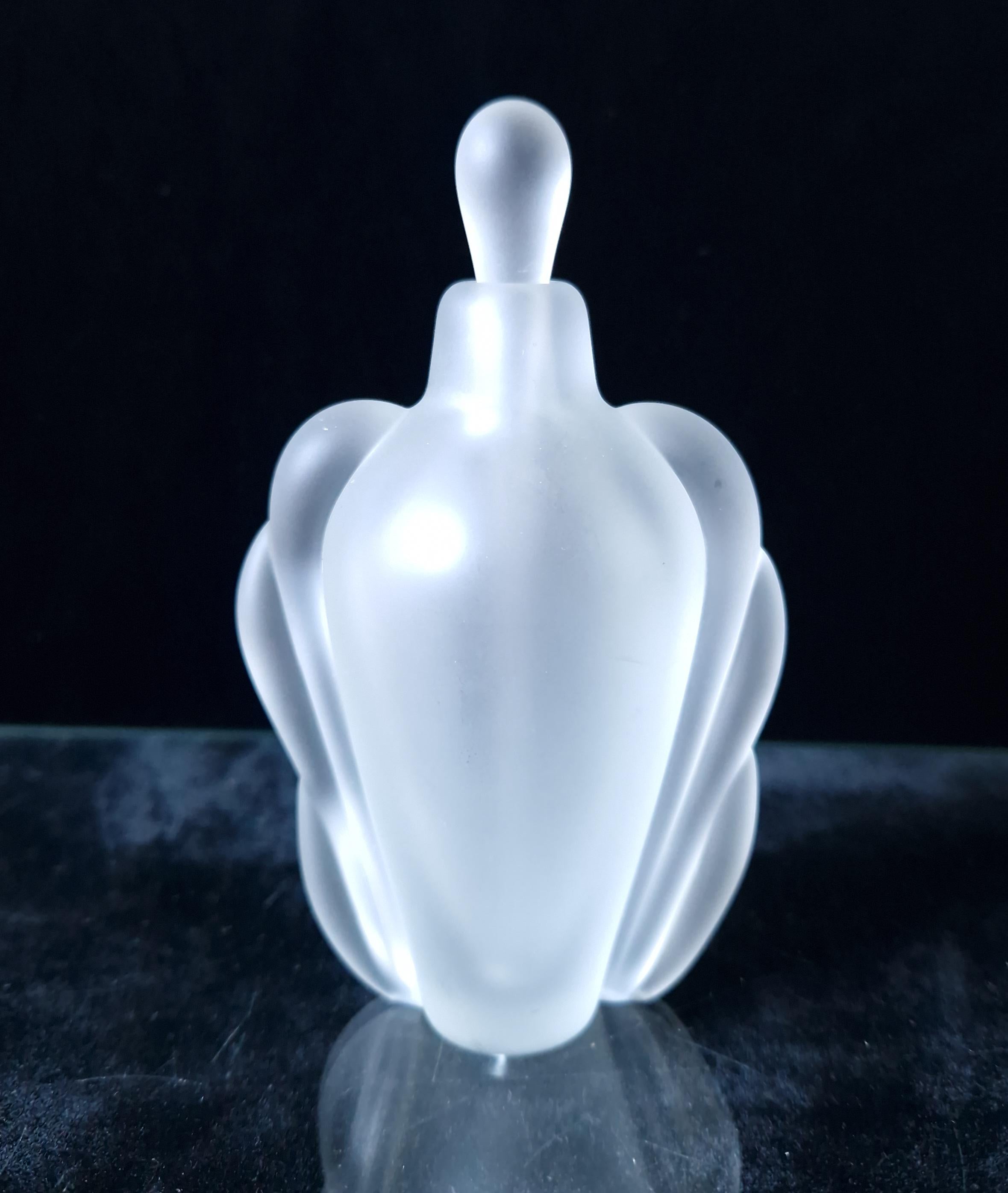 Vintage Thomas Beuchner Vitrex Studio Frosted Glass Perfume Scent Bottle 1983